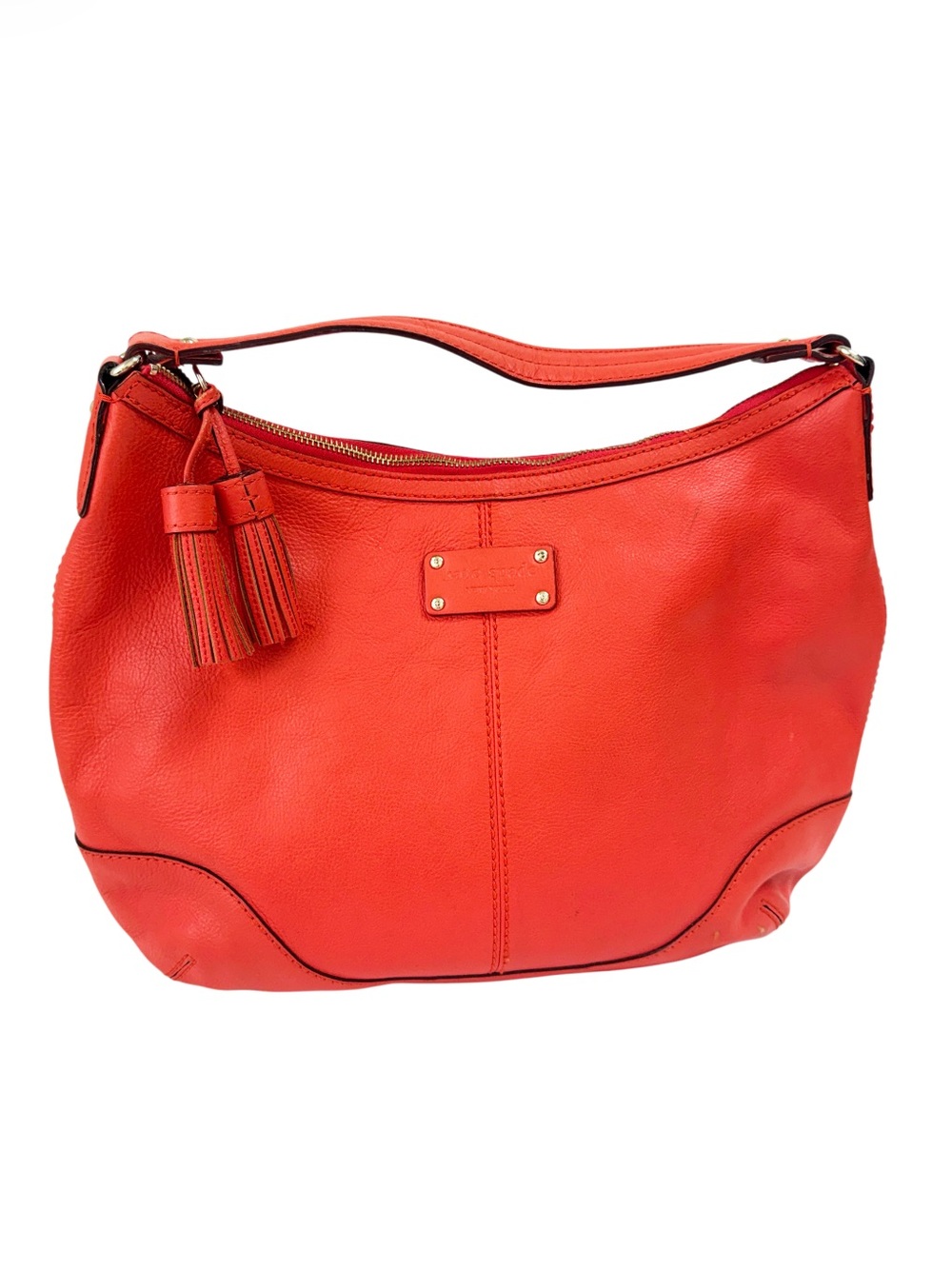 Kate Spade Orange Berkshire Road Stevie shoulder bag, pebbled leather
